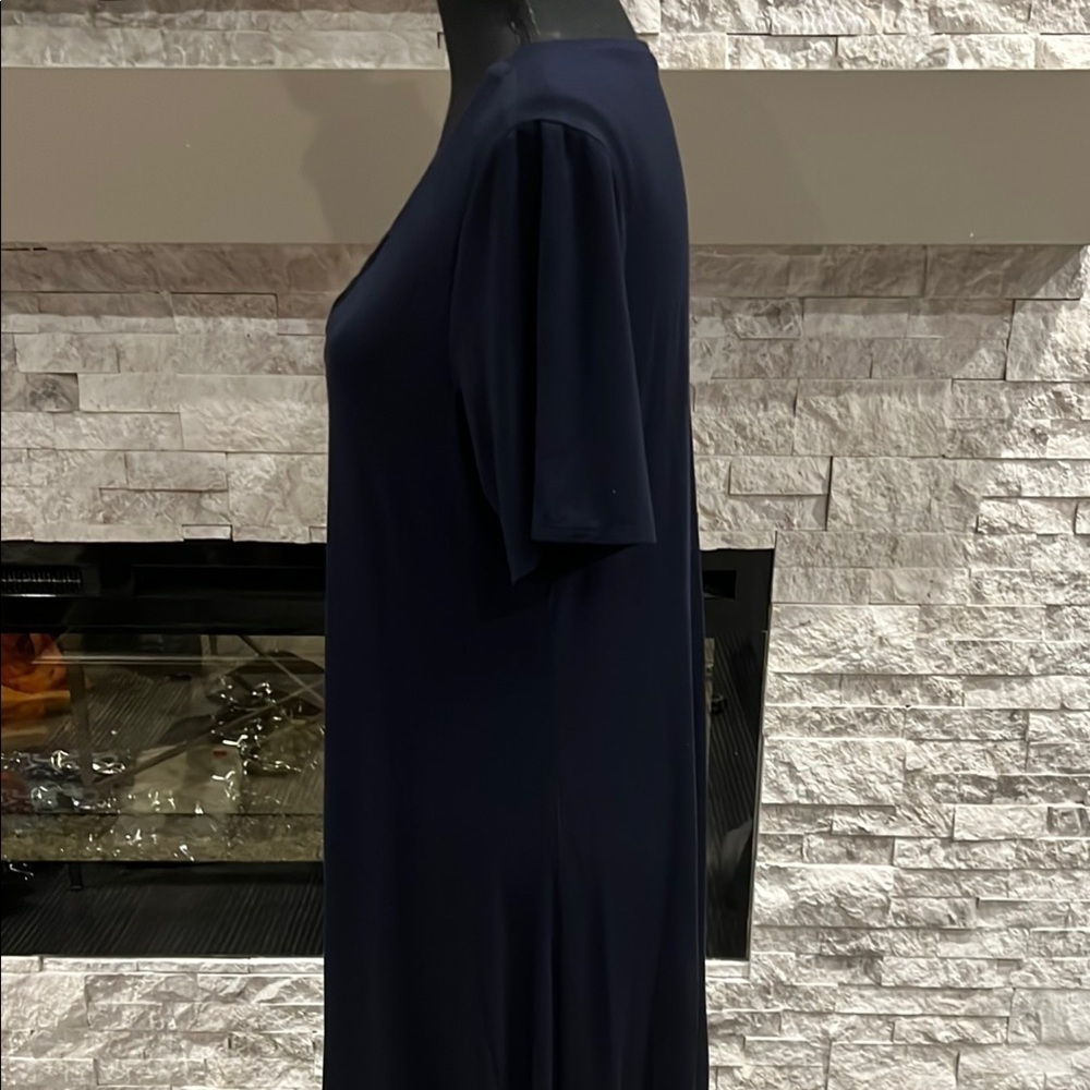 Philosophy Blue V-Neck Short Sleeve Maxi Dress size XL - Picture 5 of 7
